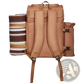 Four Person Insulated Canvas Picnic Backpack with Blanket