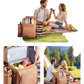 Four Person Insulated Canvas Picnic Backpack with Blanket