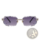 Frameless Geometric Diamond Cut Gradient Sunglasses