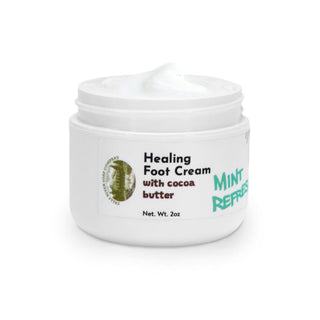 Falls River Soap Healing Foot Cream with Cocoa Butter, Vegan and Cruelty Free - Peppermint, 2 Oz