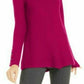 Alfani Women's Ribbed Snap Detail Sweater Pink Size Medium