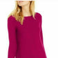 Alfani Women's Ribbed Snap Detail Sweater Pink Size Medium