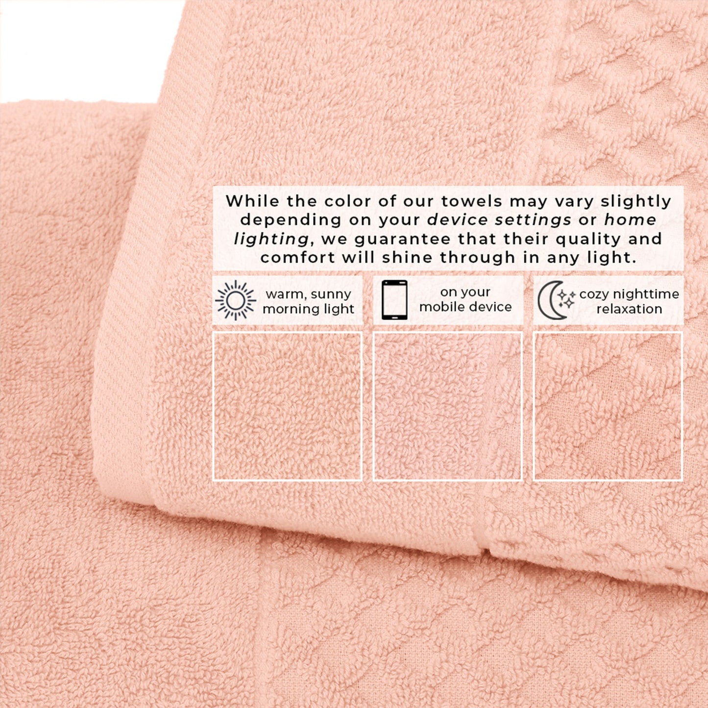 Cotton Diamond Waffle Weave Bath Towel Set - Grayson Collection