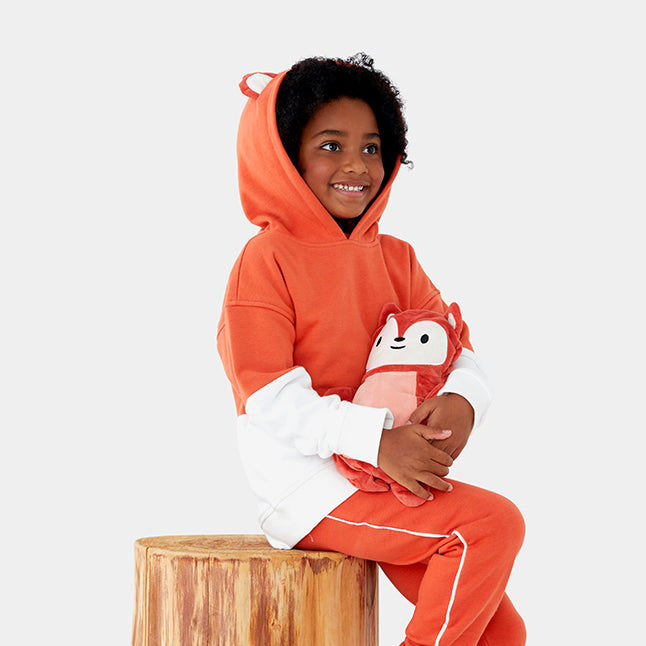 Cubcoats Kids Transforming 2 in 1  Unisex 2-in-1 Pullover Hoodie Orange