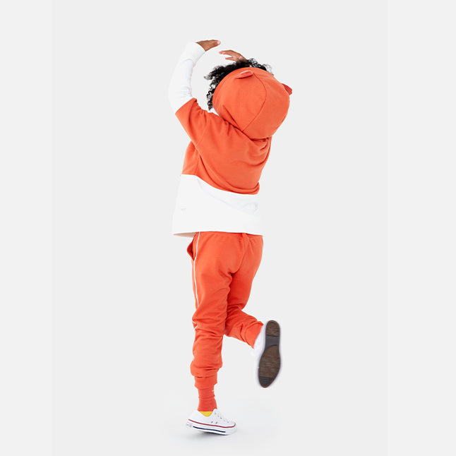 Cubcoats Kids Transforming 2 in 1  Unisex 2-in-1 Pullover Hoodie Orange