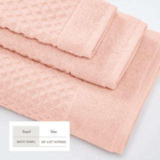Cotton Diamond Waffle Weave Bath Towel Set - Grayson Collection