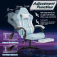 Gaming Chair with Footrest and Massage Lumbar Support