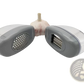 Garlic Press with Stainless Steel Blades and Gray Case