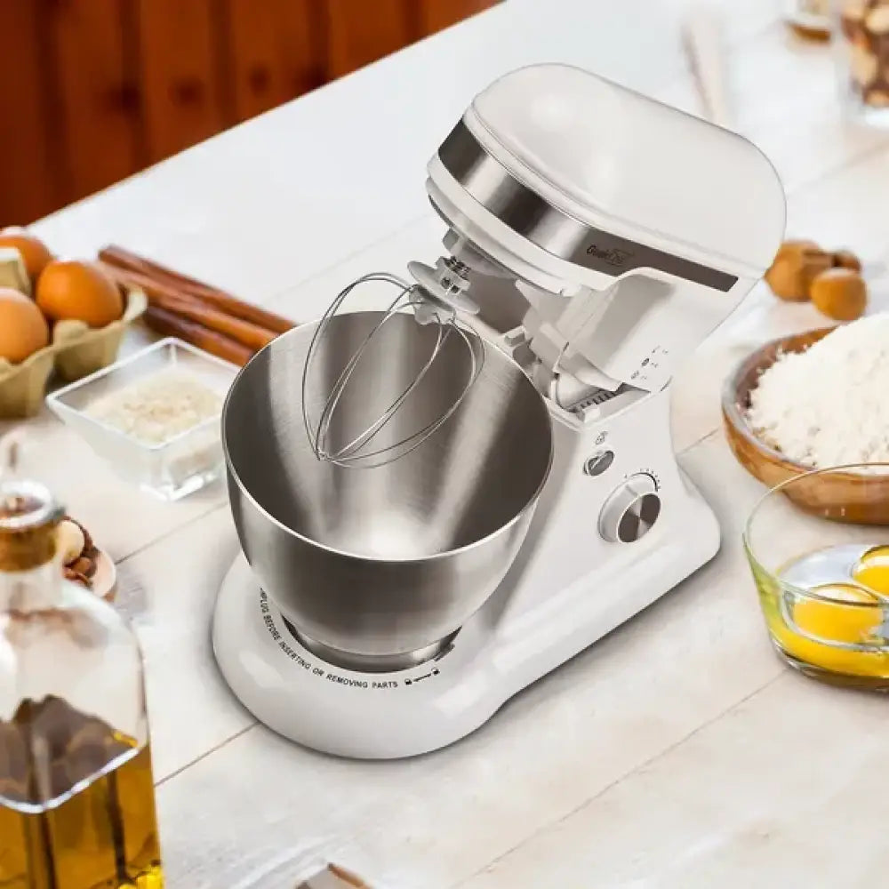 Geekchef 4.8qt White Electric Stand Mixer with 12 Speeds