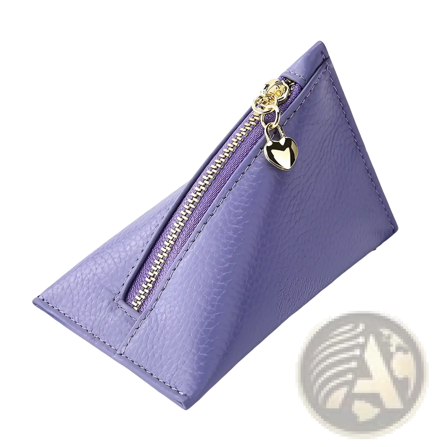 Genuine Leather Heart Charm Mini Coin Purse