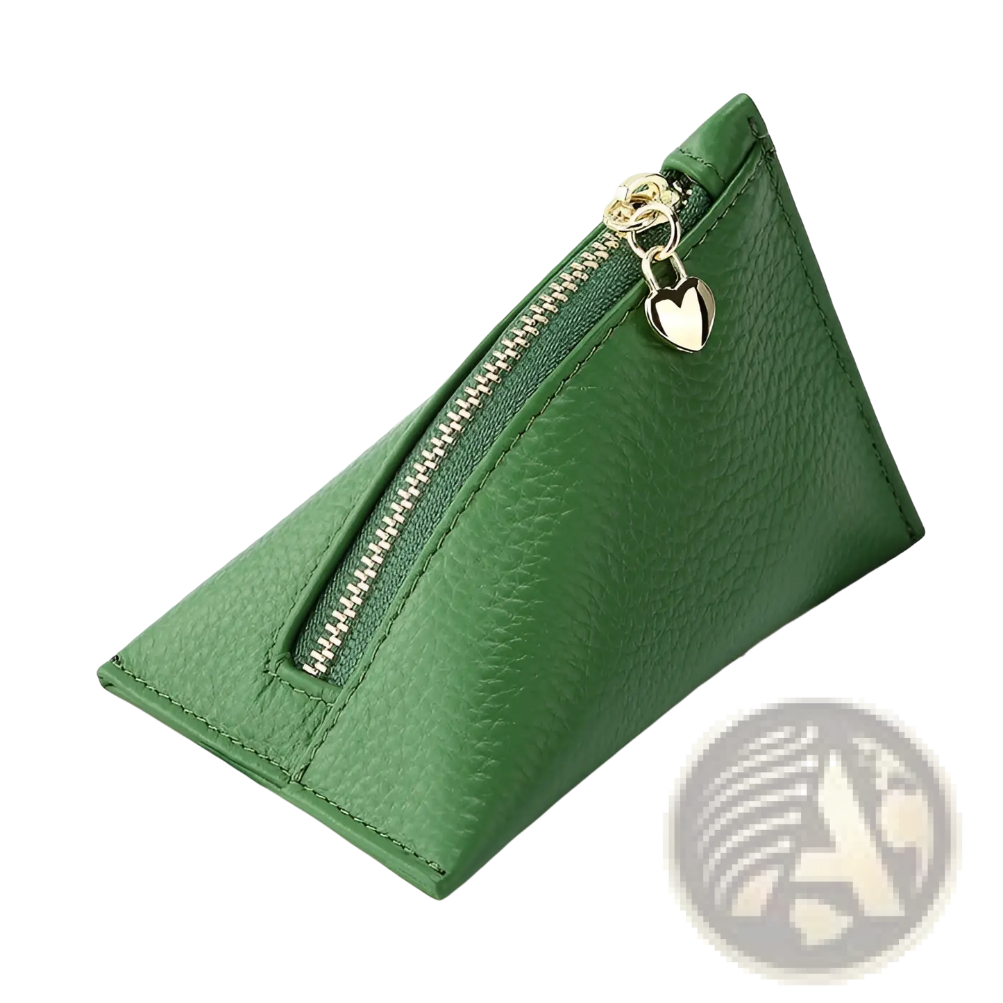 Genuine Leather Heart Charm Mini Coin Purse