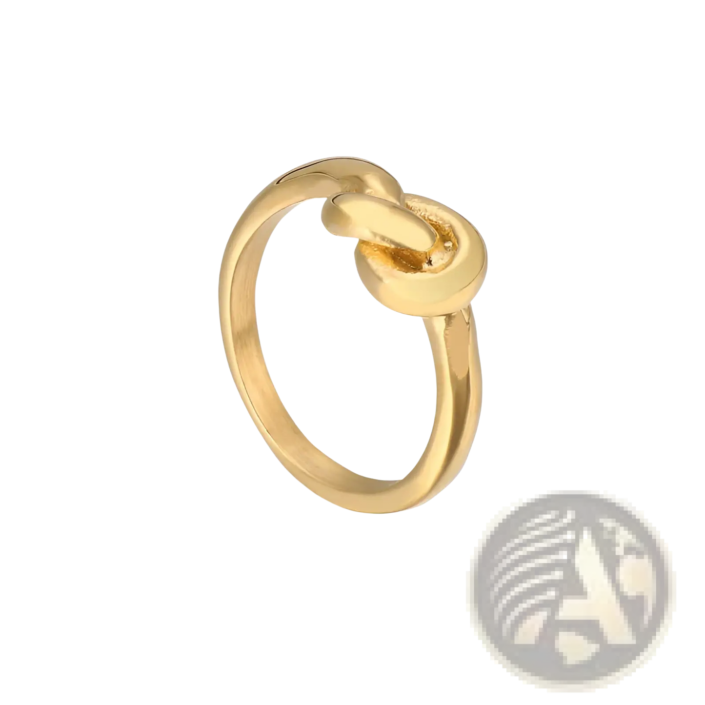 Geometric Truelove Knot Titanium Steel Ring