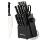 German Steel Knife Set 19 Piece with Sharpener Block