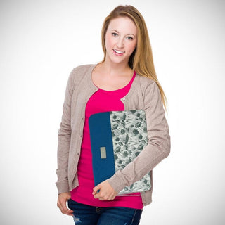 Greene + Gray Zippered Tablet/Laptop Sleeve Case for Microsoft Surface Pro 3 - Blue Floral