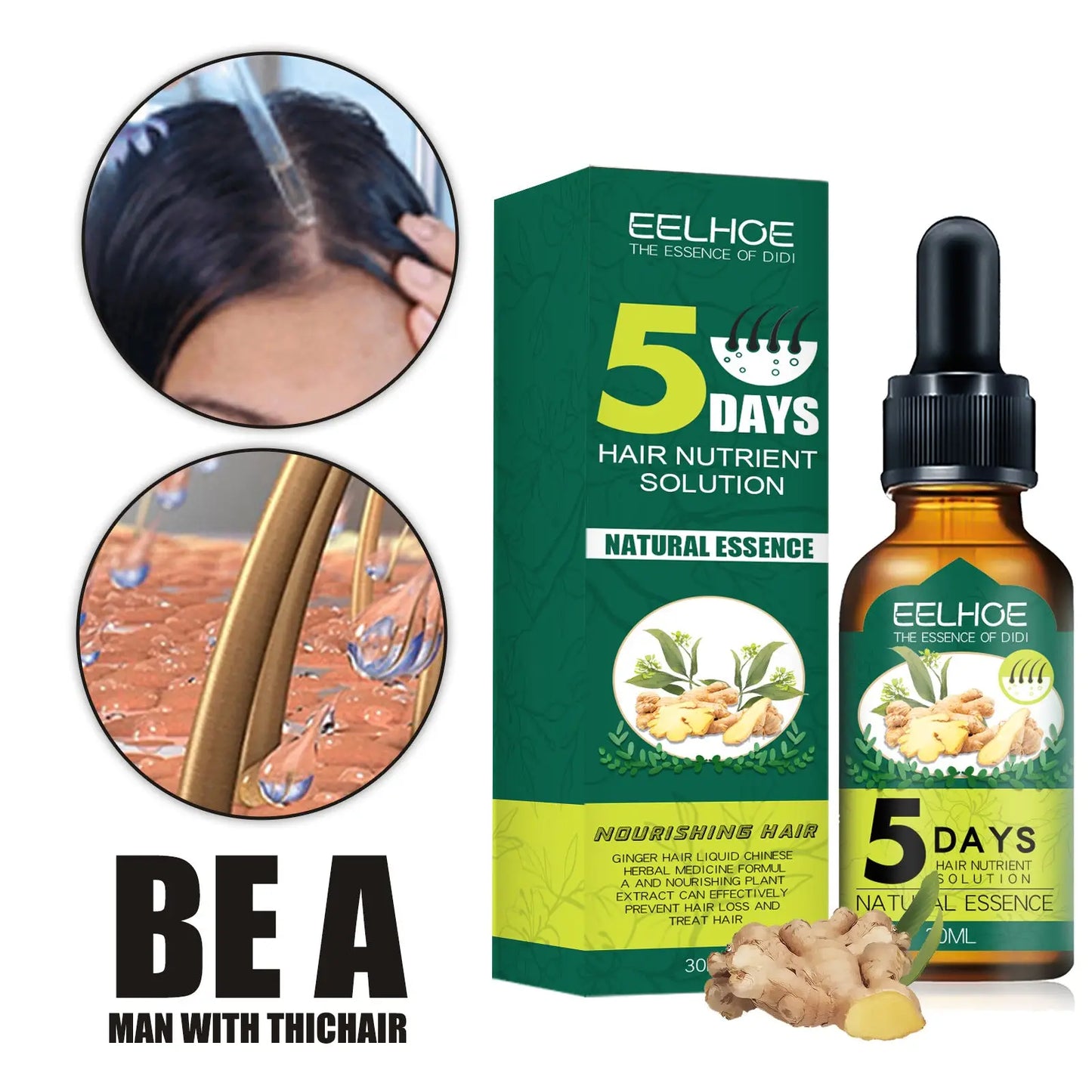 Ginger Hair Essential Oil 5 Days Nutrient Solution