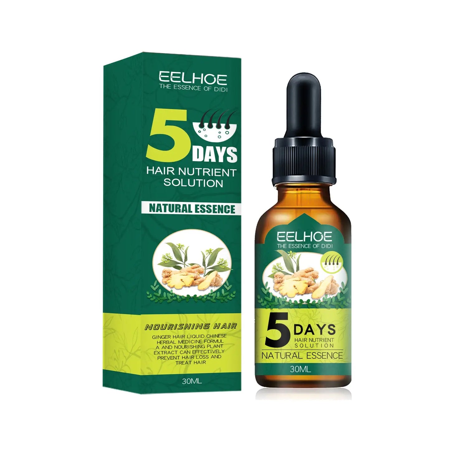 Ginger Hair Essential Oil 5 Days Nutrient Solution