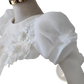 Girls White Lace Floral Princess Wedding Dress
