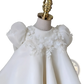 Girls White Lace Floral Princess Wedding Dress