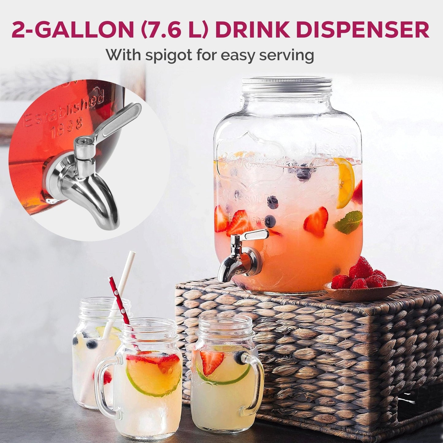 Glass Drink Dispenser