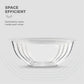 Glass Mixing Bowls with Lids - 8 Piece Set