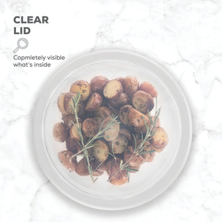 Glass Mixing Bowls with Lids - 8 Piece Set