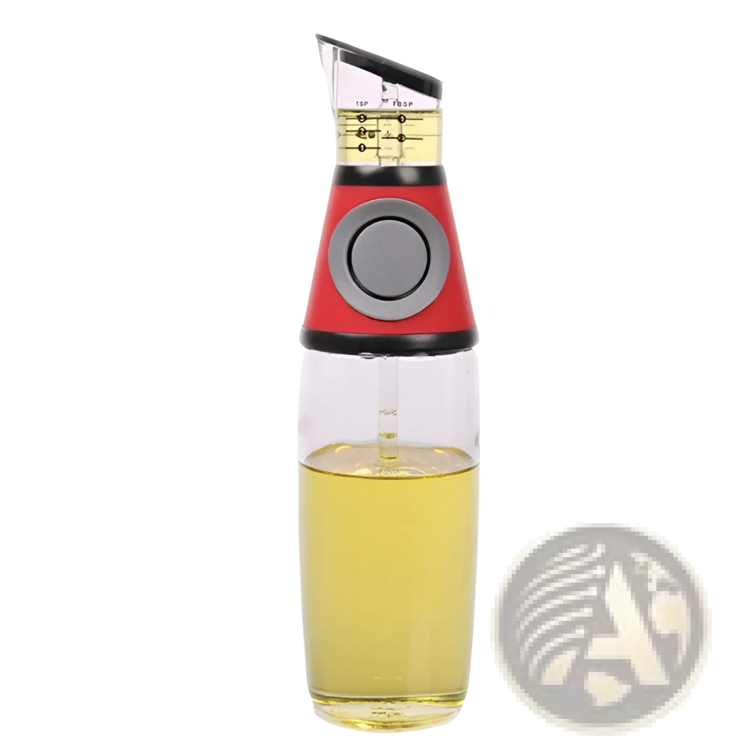 Glass Oil Dispenser with Precision Measuring Cup