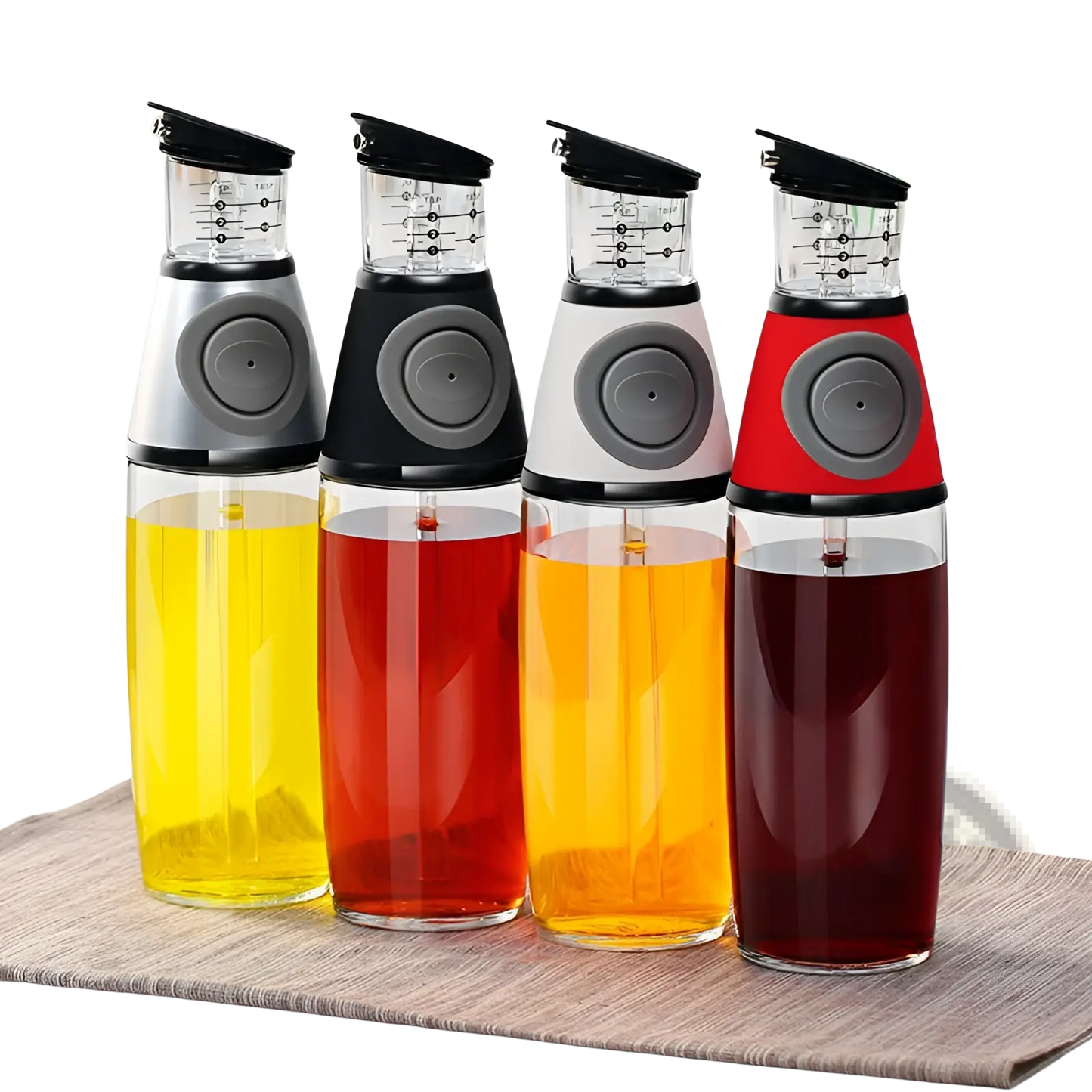 Glass Oil Dispenser with Precision Measuring Cup