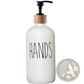 Glass Soap Dispenser Set with Bamboo Tray