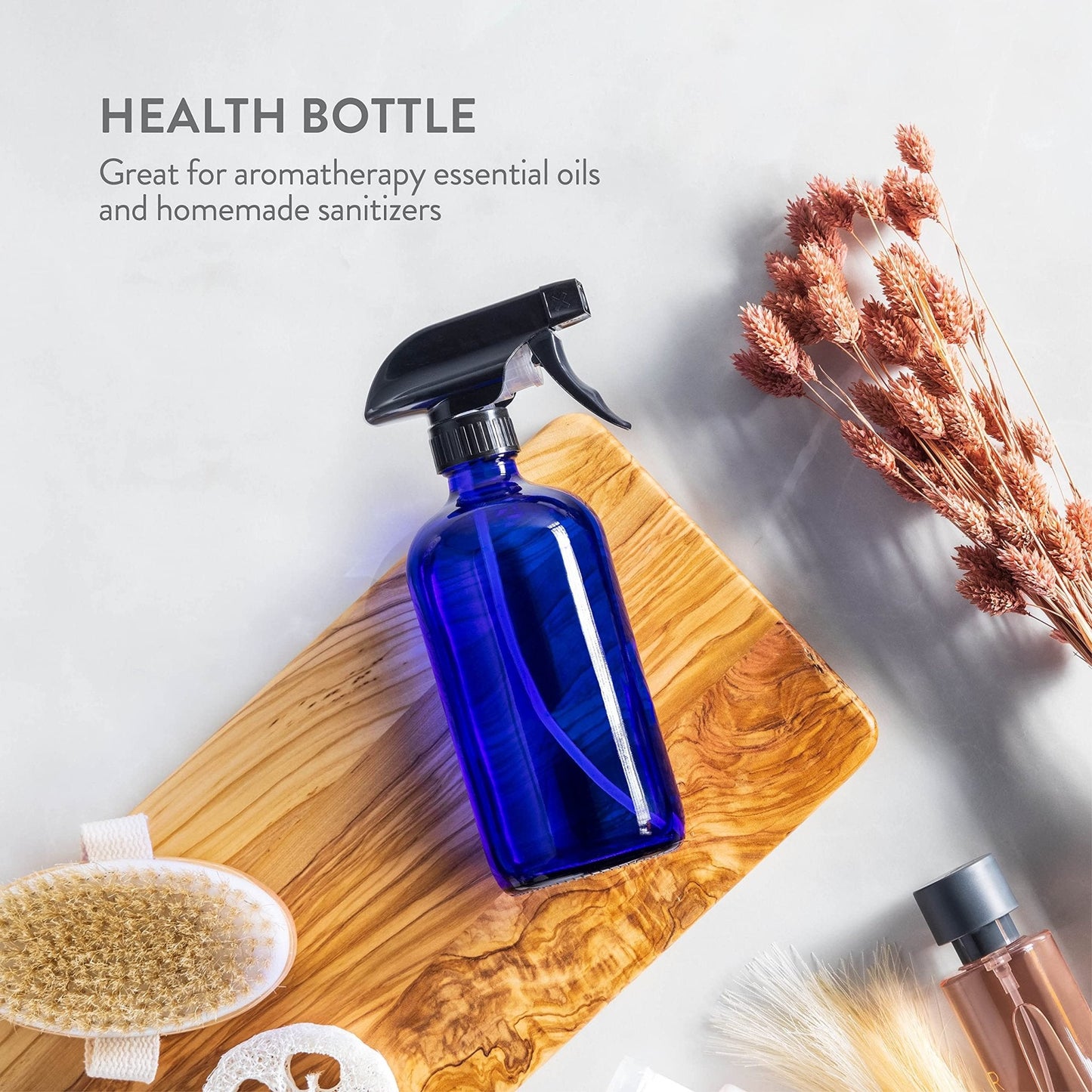 Glass Spray Bottles - 16 Oz 2 Pack