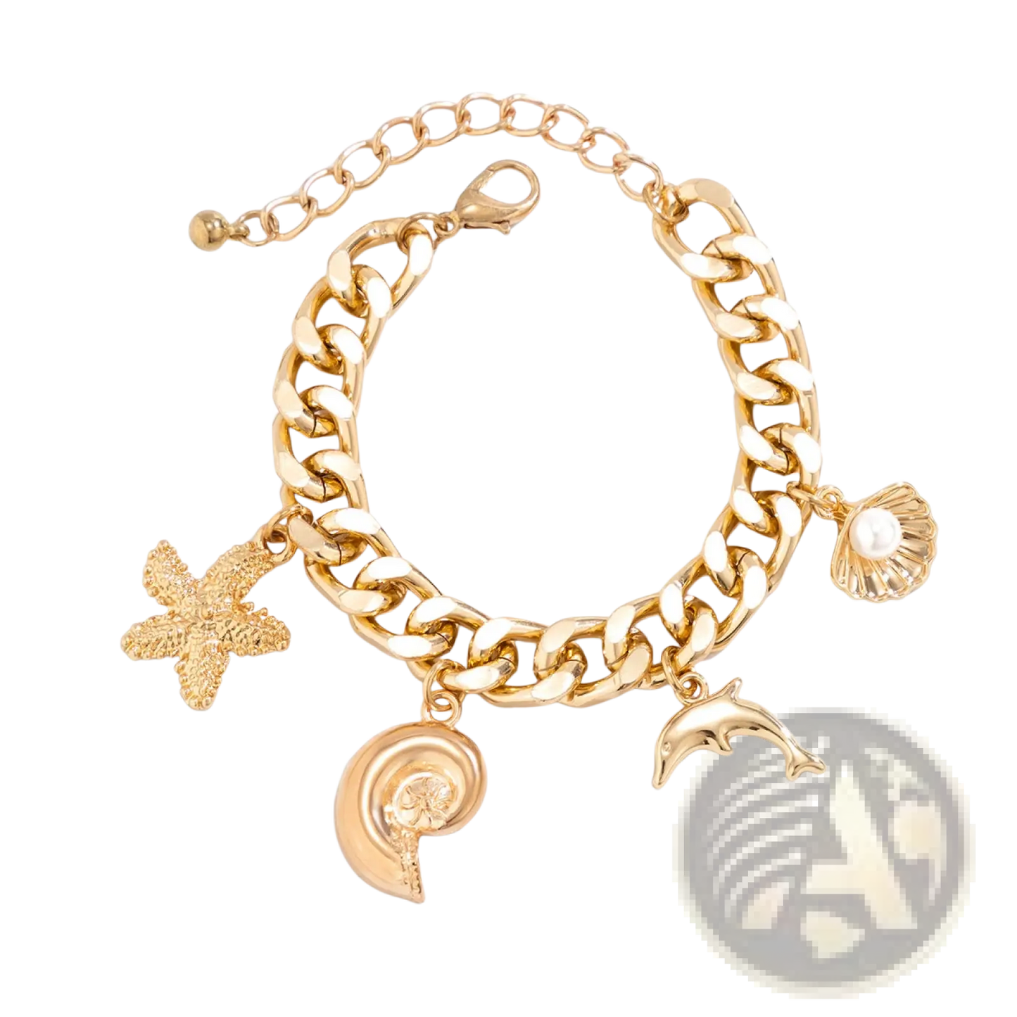 Gold Boho Sea Charm Choker and Bracelet Set