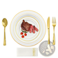Gold Dinnerware Set 175pcs Disposable Service for 25
