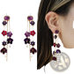 Gold Layered Choker with Red and Purple Acrylic Flowers