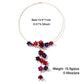 Gold Layered Choker with Red and Purple Acrylic Flowers