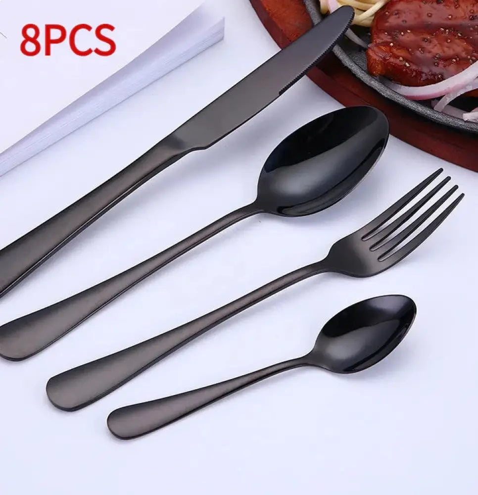Luxury Gold-plated Stainless Steel Steak Cutlery Set