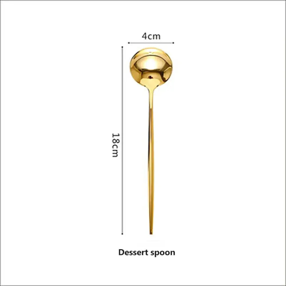 Luxury Gold 304 Stainless Steel Cutlery Set