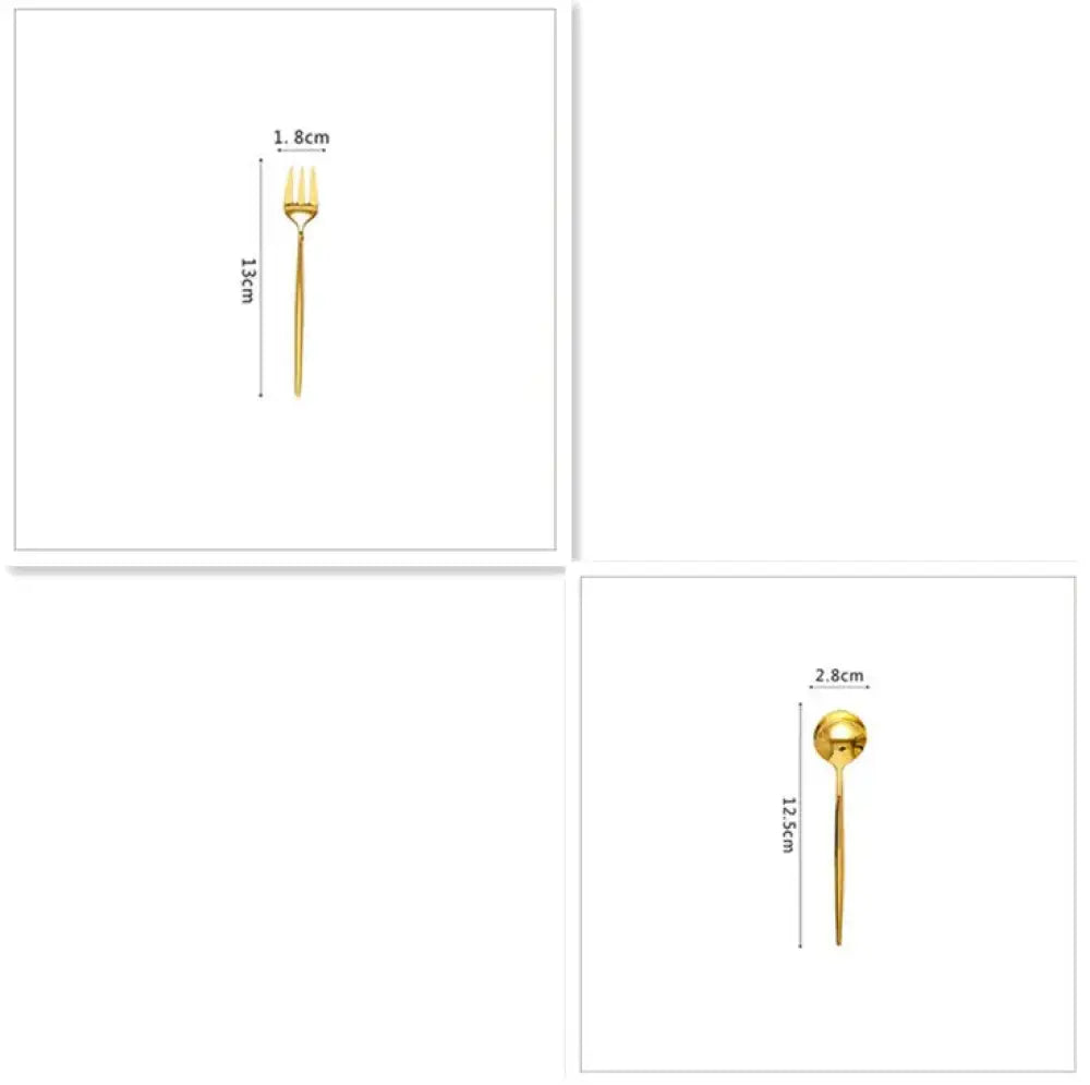 Luxury Gold 304 Stainless Steel Cutlery Set