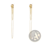 Gold Skull Tassel Earrings with Zircon Accents