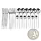 Gold Stainless Steel Cutlery 24pc Pink Two-tone Set