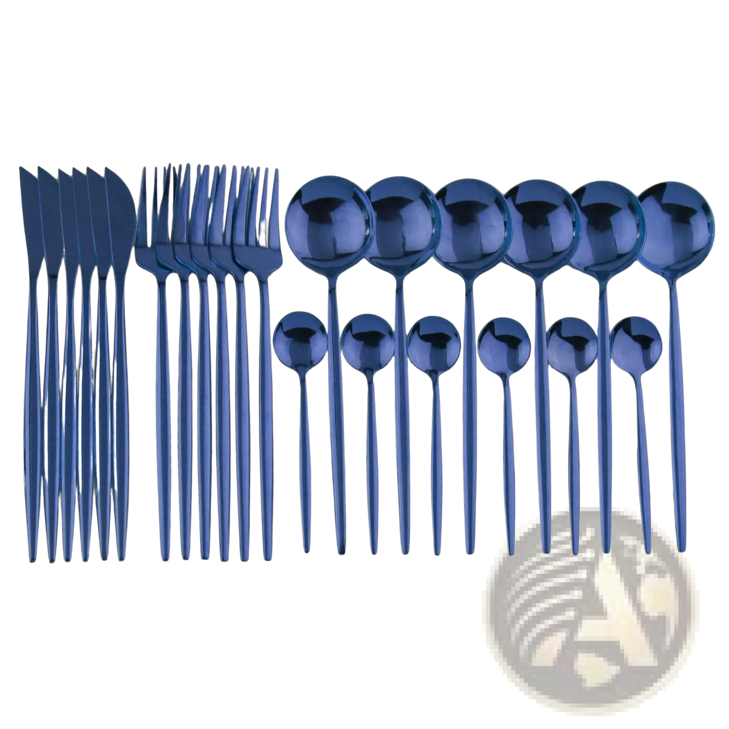 Gold Stainless Steel Cutlery 24pc Pink Two-tone Set