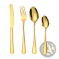 Gold Stainless Steel Cutlery Set 24 Piece Tableware