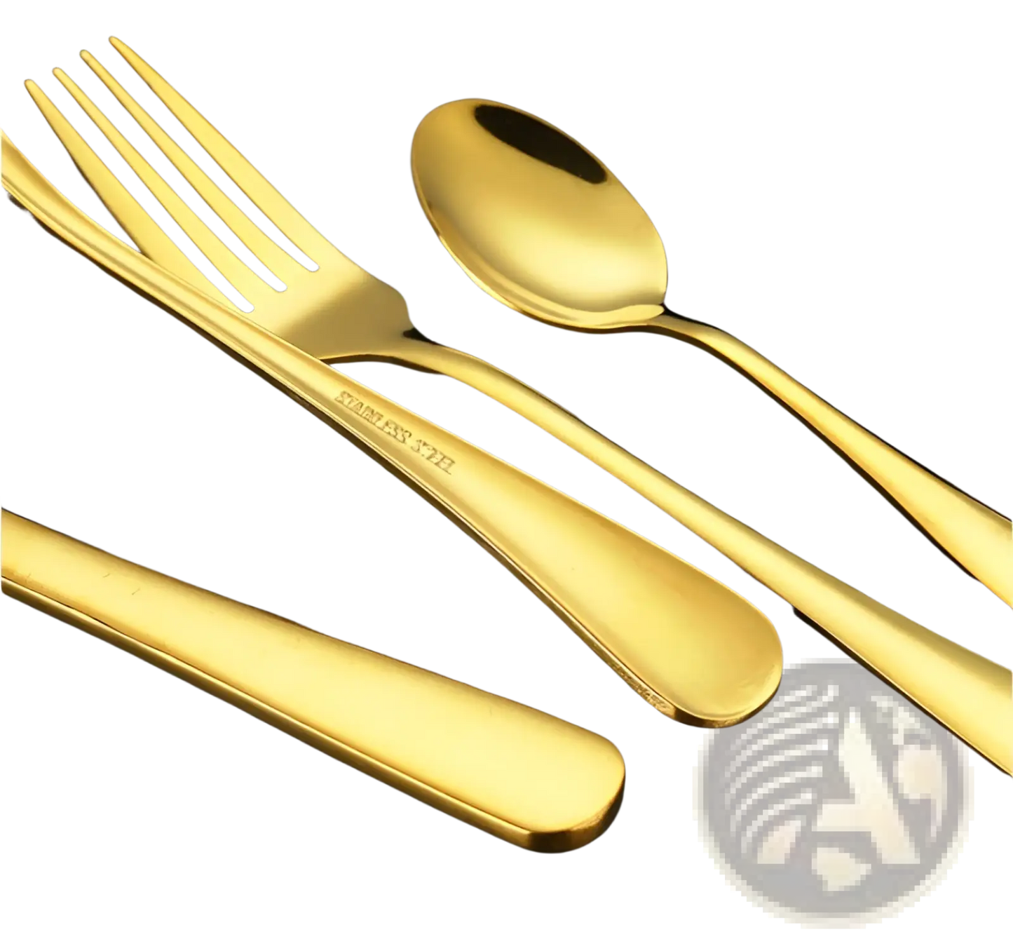 Gold Stainless Steel Cutlery Set 24 Piece Tableware
