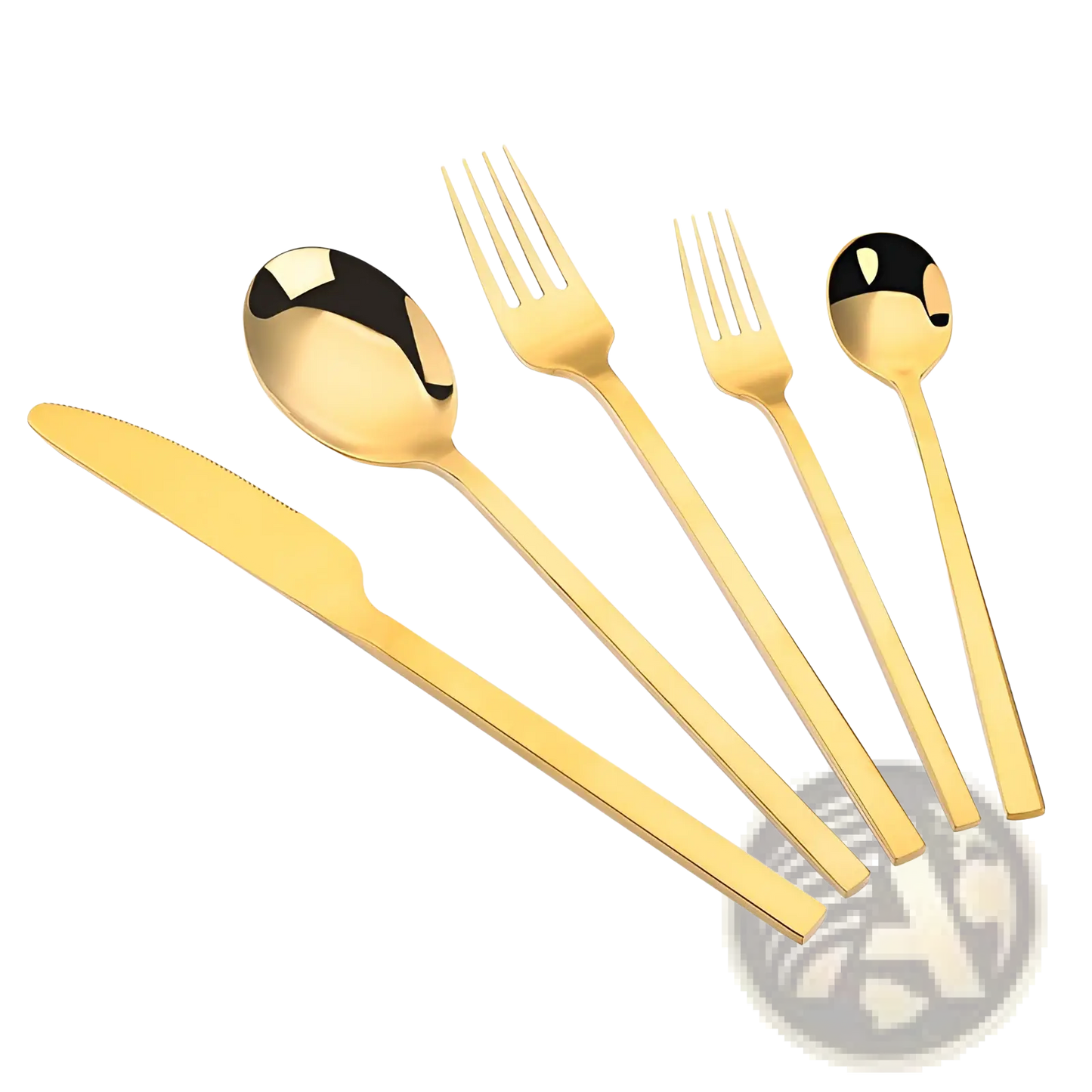 Gold Stainless Steel Cutlery Set Matte Design