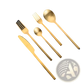 Gold Stainless Steel Cutlery Set Matte Design