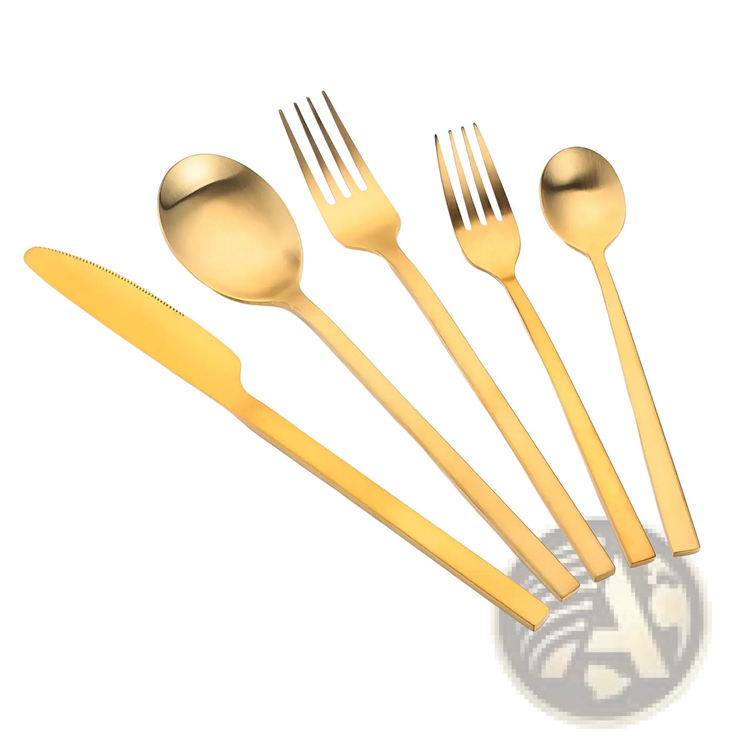 Gold Stainless Steel Cutlery Set Matte Design