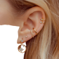 Gold Star and Moon Butterfly Earring and Cuff Set