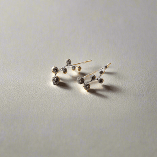 Floral Whispers White Gold Earrings