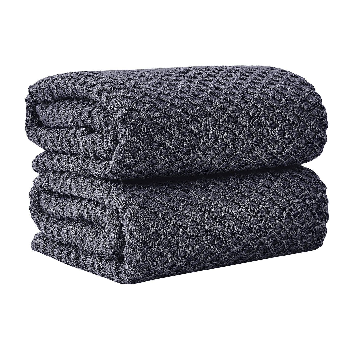 Cotton Diamond Waffle Weave Bath Towel Set - Grayson Collection