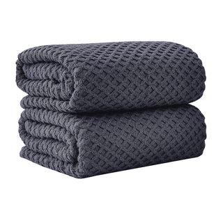 Cotton Diamond Waffle Weave Bath Towel Set - Grayson Collection