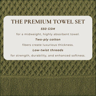 Cotton Diamond Waffle Weave Bath Towel Set - Grayson Collection
