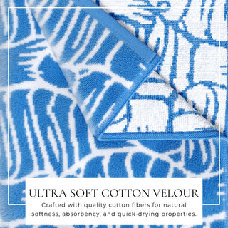 Oversized Retro Printed Beach Towel - St. Barts Collection